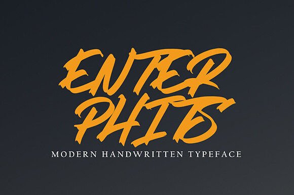 Enter Phits: A Bold Handwritten Font for Creative Projects