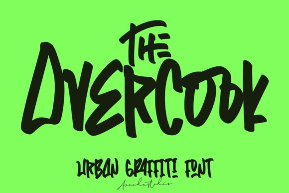 The Overcook: Bold Graffiti Font for Urban Designs